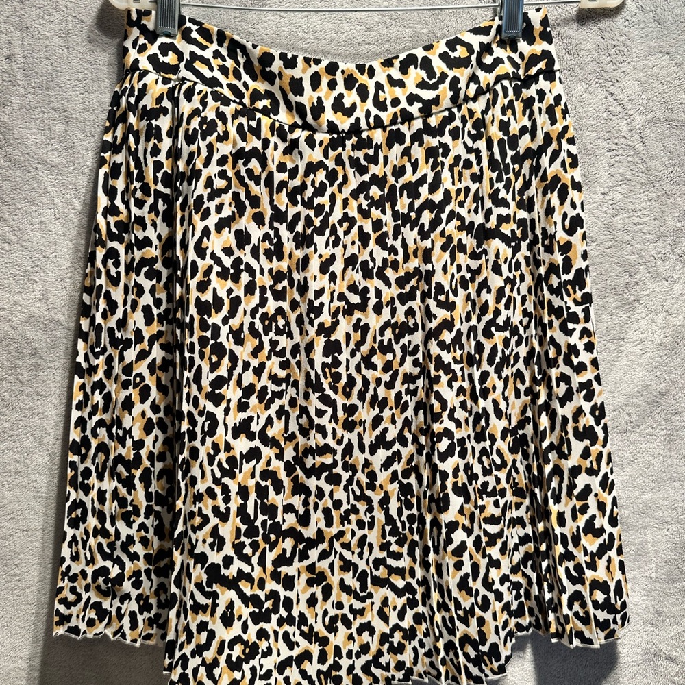 J. Crew Black and Cream Skater Mini Skirt